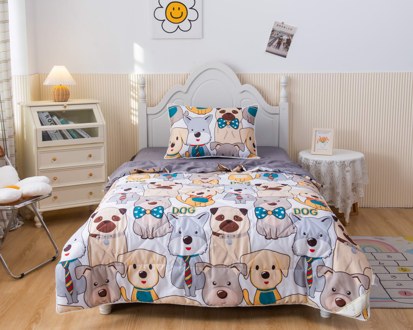фото Комплект постельного белья с одеялом sofi de marko собачки полутороспальный дет-ком-52