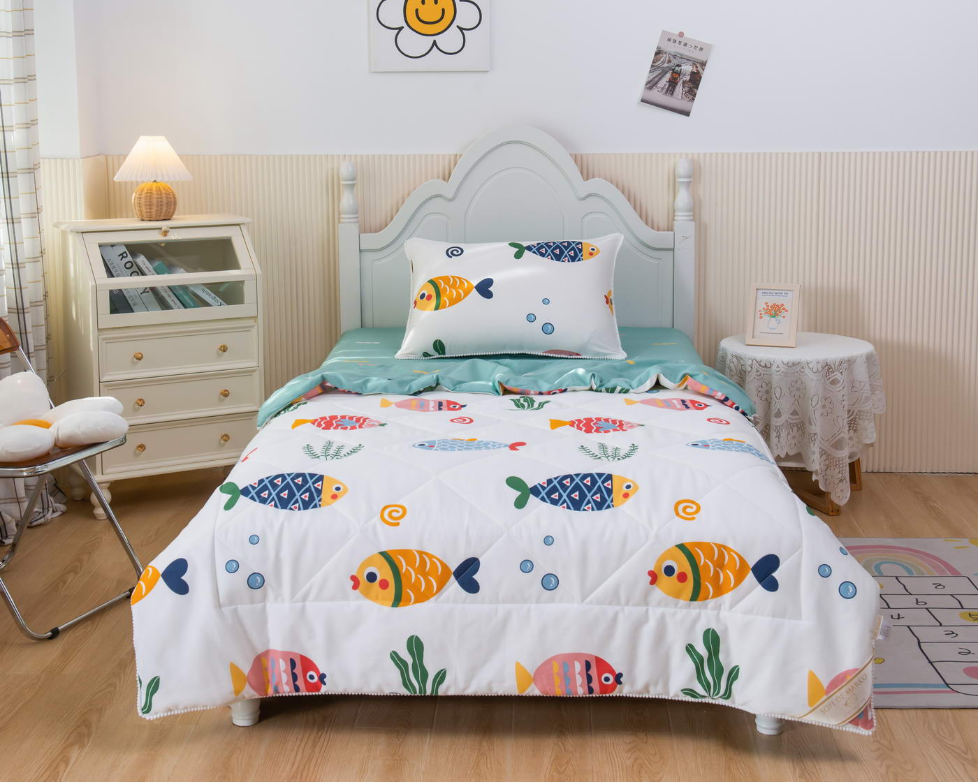 Комплект постельного белья с одеялом Sofi de Marko Аквариум полутороспальный Дет-Ком-55