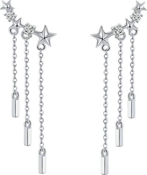 

Серьги подвески из серебра bamoer SCE399, фианит, SCE399
