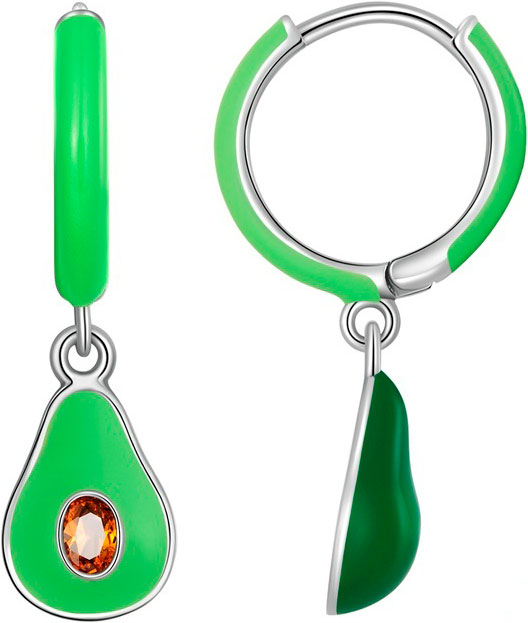 

Серьги подвески из серебра bamoer SCE1400, фианит, SCE1400