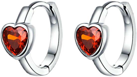 

Серьги конго из серебра bamoer BSE084, фианит, BSE084