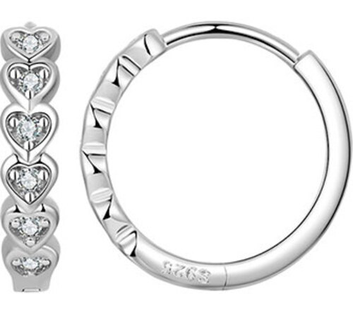 

Серьги конго из серебра bamoer SCE1275-A, фианит, SCE1275-A