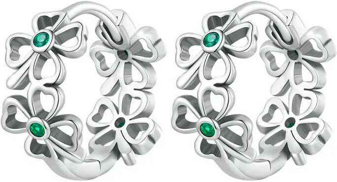 

Серьги конго из серебра bamoer SCE1567, фианит, SCE1567