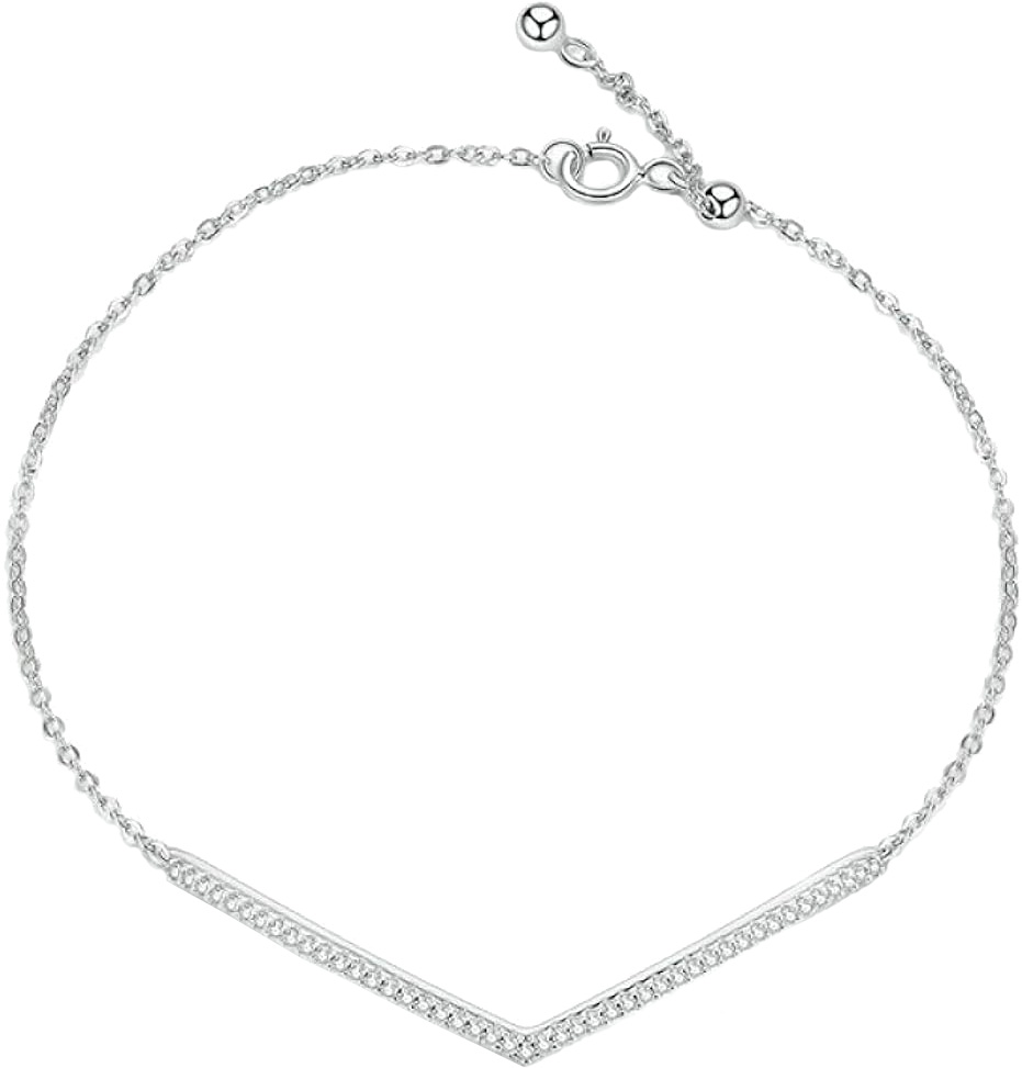 

Браслет из серебра р. 19 bamoer SCB137, фианит, SCB137