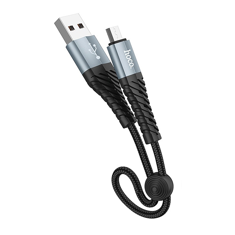 

Дата-кабель USB универсальный MicroUSB Hoco X38 Cool Charging (25см) (черный)