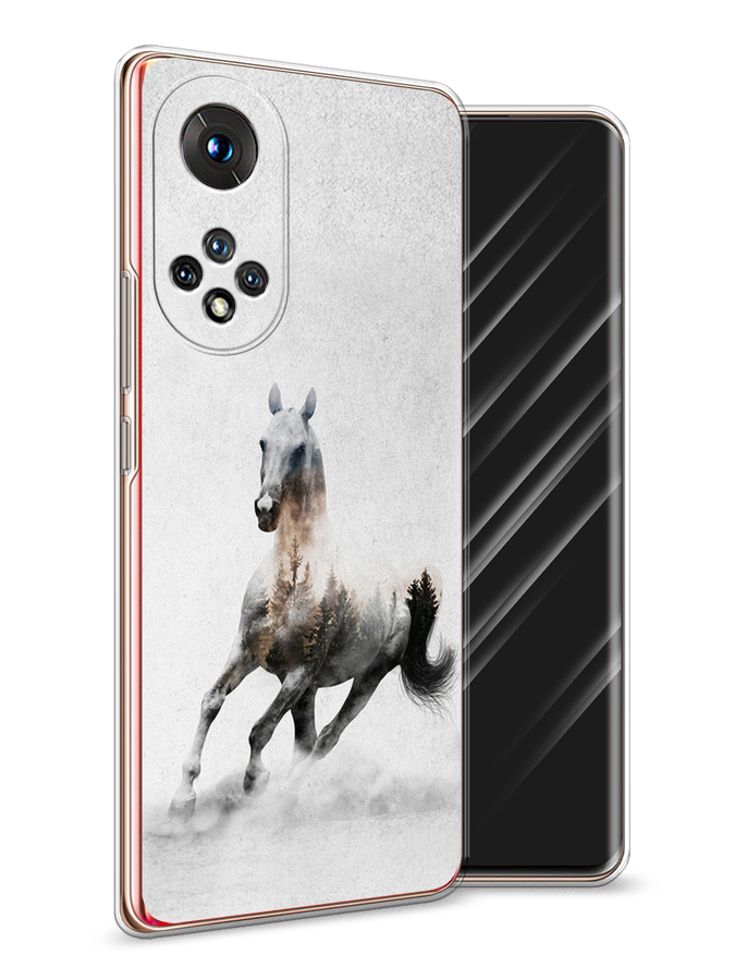 

Чехол Awog на Honor 50 "Лошадь лес", Серый;черный, 6105450-2
