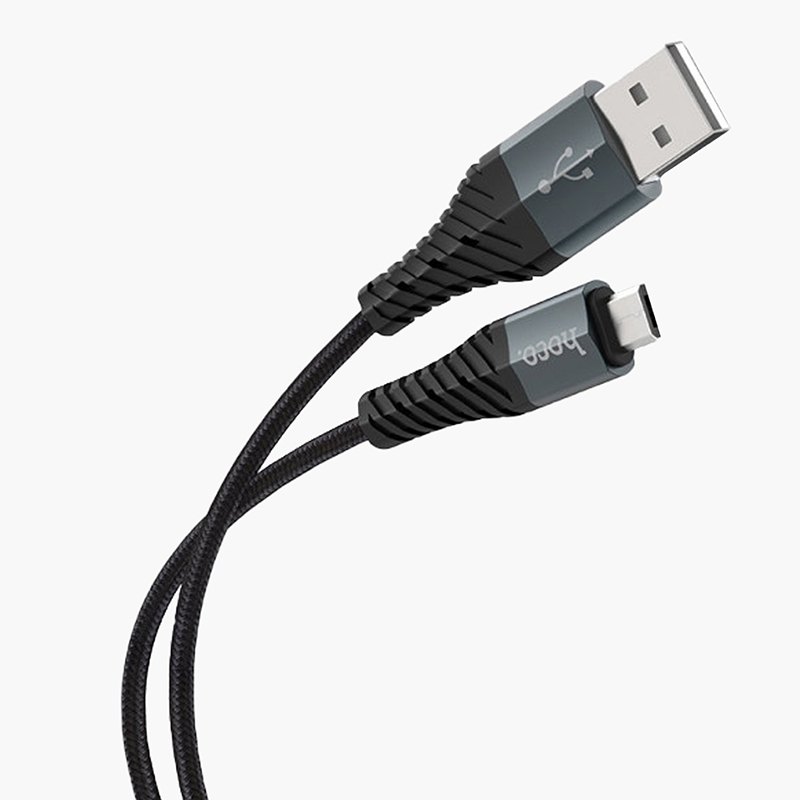 фото Дата-кабель usb универсальный microusb hoco x38 cool charging (черный) basemarket