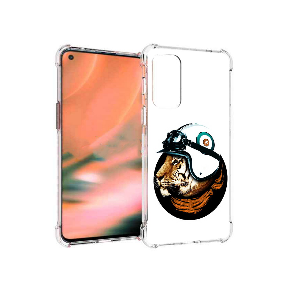 

Чехол MyPads Tocco для OnePlus Nord 2 5G Тигр в шлеме (PT161451.125.171), Прозрачный, Tocco