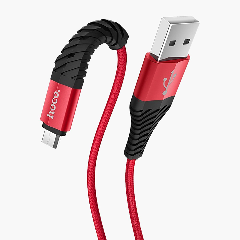 фото Дата-кабель usb универсальный microusb hoco x38 cool charging (красный) basemarket