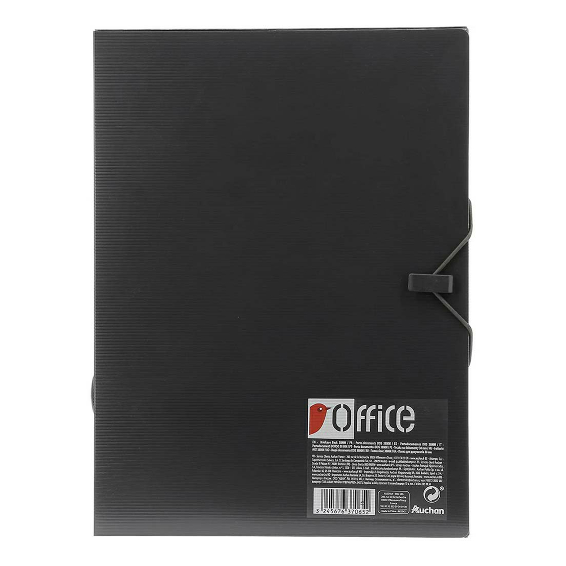 

Папка АШАН Красная птица Office А4 черная 38 мм