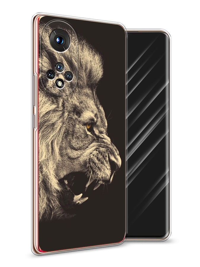 

Чехол Awog на Honor 50 "Львиный рык 2", Бежевый;черный, 6105450-1