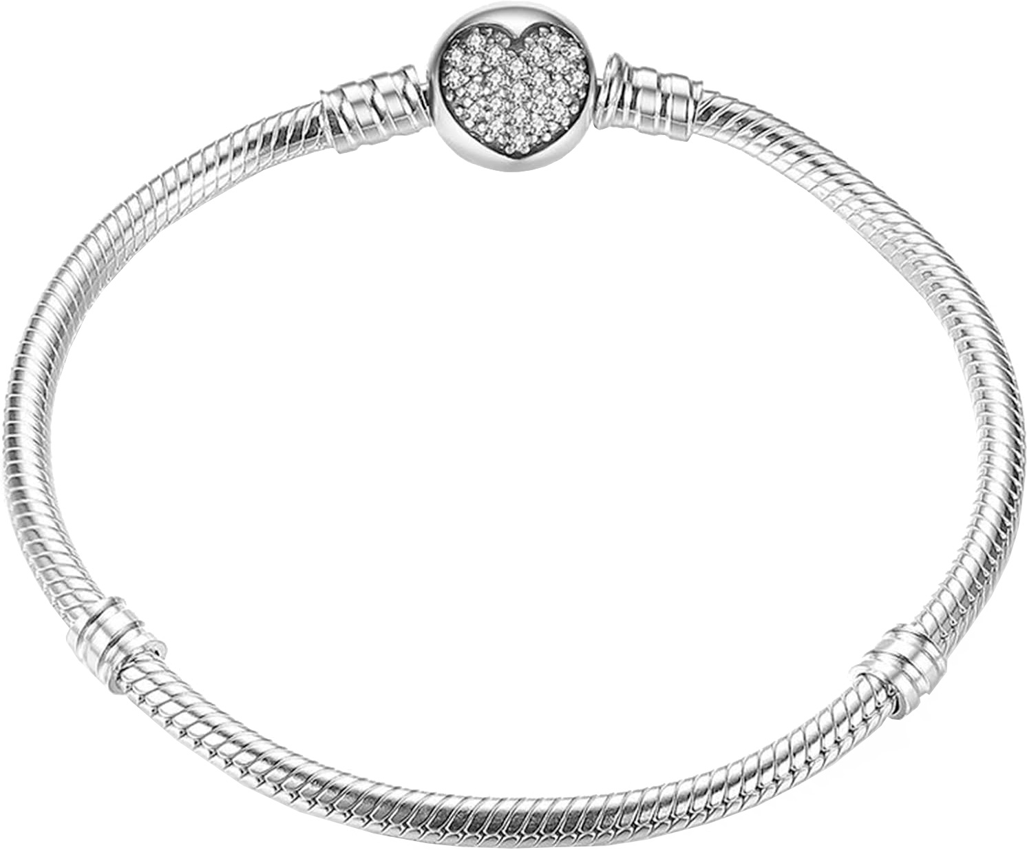 

Браслет из серебра р. 17 bamoer PAS916_17, фианит, PAS916_17