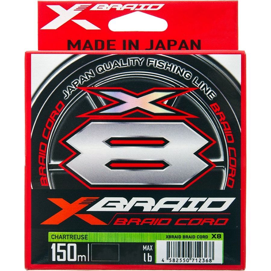 Шнур плетеный ygk X Braid Braid Cord x8 150 м 0.165 мм 9.0 кг цвет Шартрез