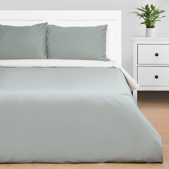 

Постельное бельё Этель 1.5спальное Stripes olive, 143х215см, 150х214см, 50х70см-2 шт, Авокадо