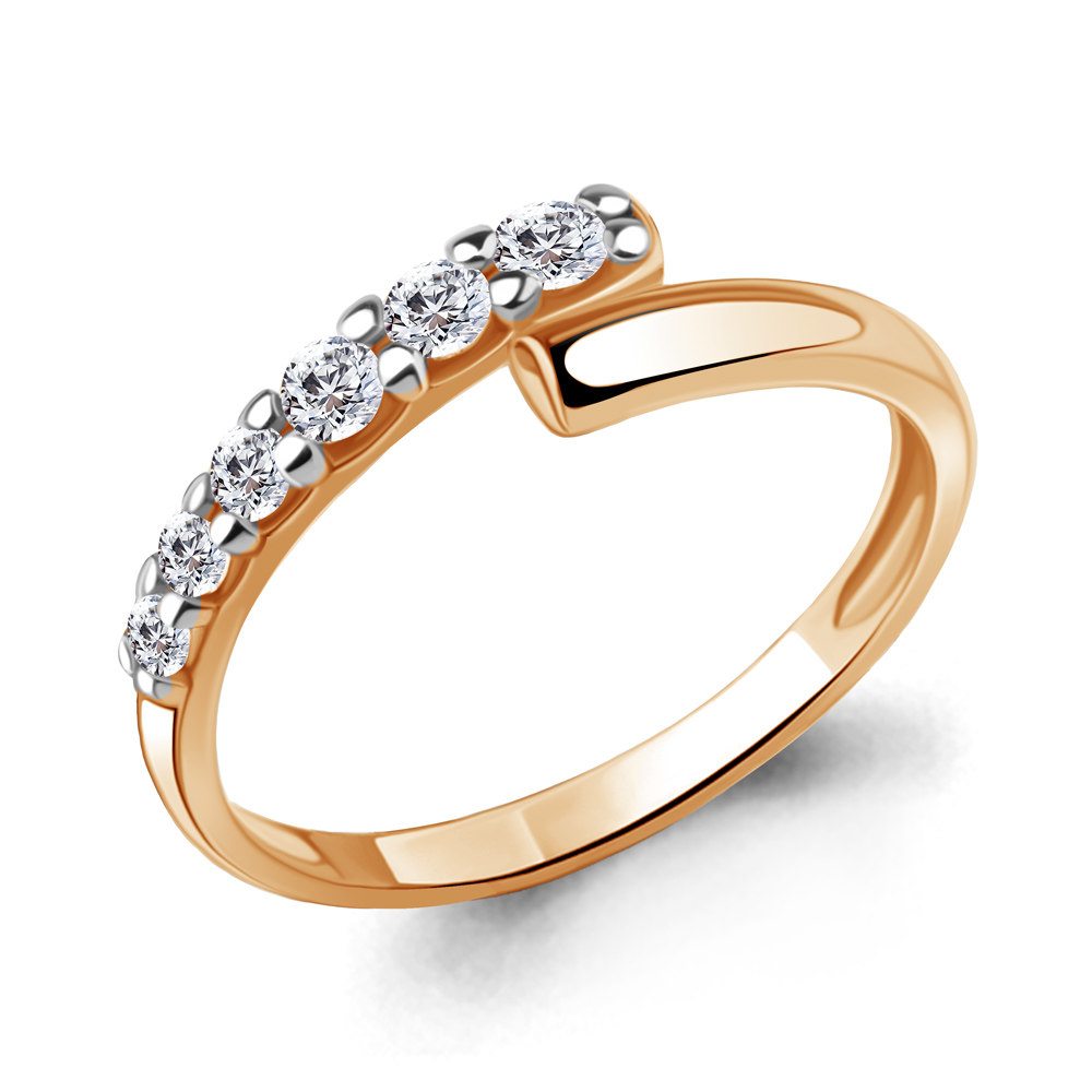 

Кольцо из серебра с фианитом р. 17 Aquamarine 67701А_925_з, 67701А_925_з