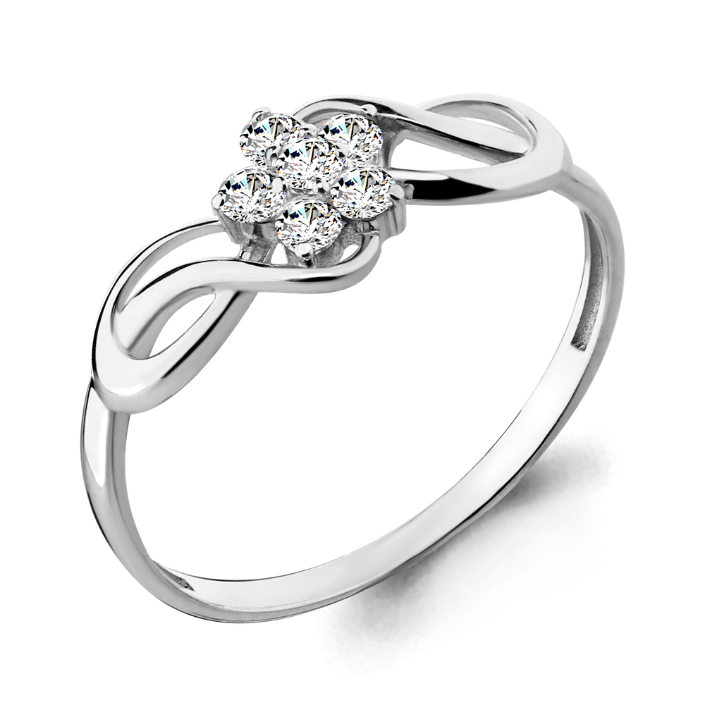 

Кольцо из серебра с фианитом р. 16,5 Aquamarine 68001А_925_р, 68001А_925_р