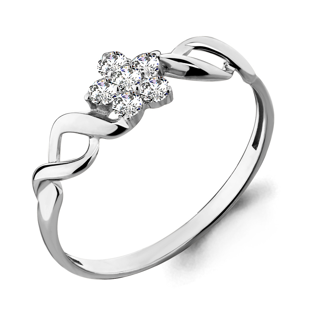 

Кольцо из серебра с фианитом р. 17 Aquamarine 68002А_925_р, 68002А_925_р