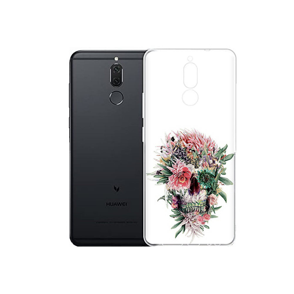 

Чехол MyPads Tocco для Huawei Nova 2i череп из цветов (PT92543.64.677), Прозрачный, Tocco