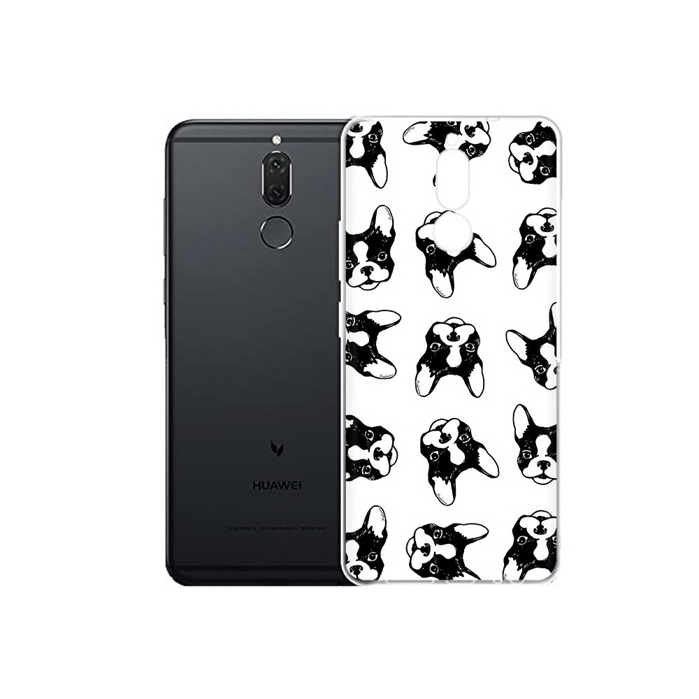 

Чехол MyPads Tocco для Huawei Nova 2i черно белые собачки (PT92543.64.683), Прозрачный, Tocco