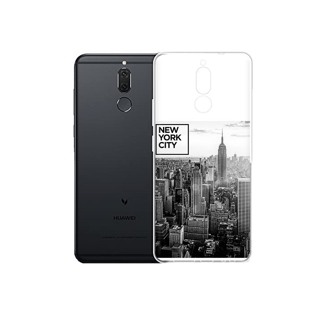 

Чехол MyPads Tocco для Huawei Nova 2i черно белый ньюерк (PT92543.64.686), Прозрачный, Tocco