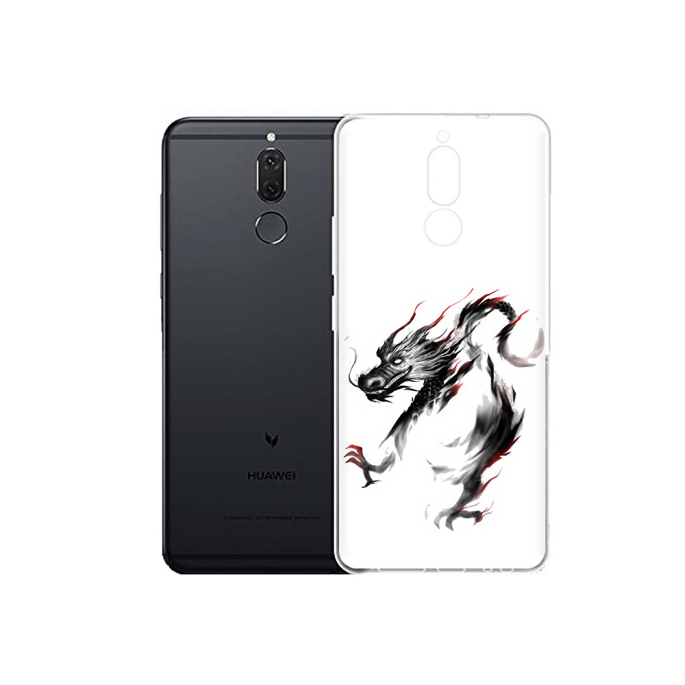 

Чехол MyPads Tocco для Huawei Nova 2i черный дракон (PT92543.64.690), Прозрачный, Tocco