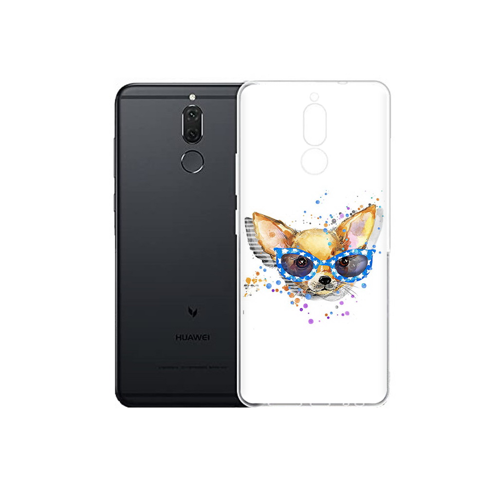 

Чехол MyPads Tocco для Huawei Nova 2i чихуа-хуа в очках (PT92543.64.691), Прозрачный, Tocco
