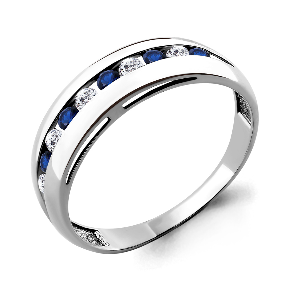 

Кольцо из серебра с сапфиром р. 16,5 Aquamarine 68014Н_925_р, 68014Н_925_р