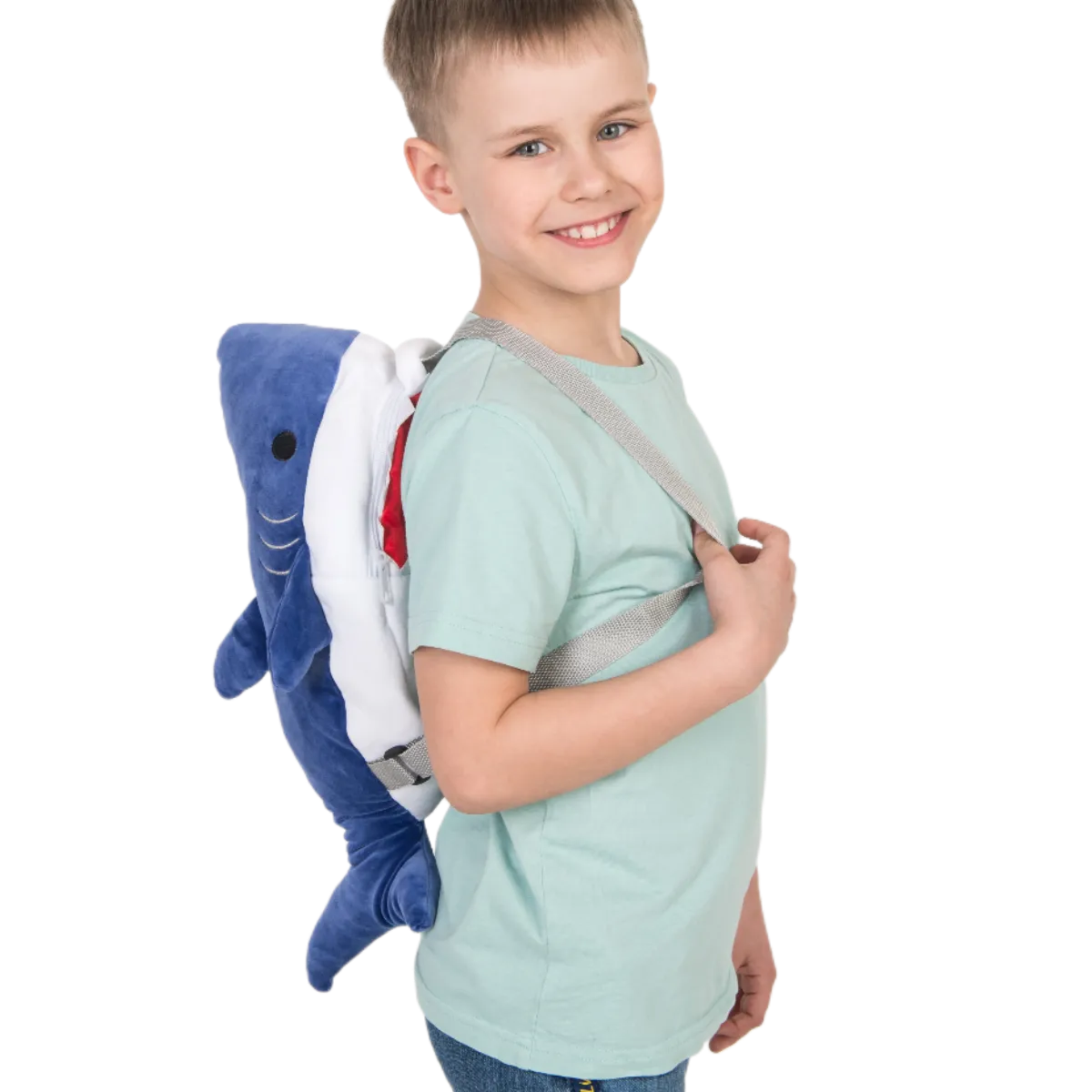 

Рюкзак детский дошкольный, RACOONGO, Акула, синий, 25х35х12 см, BP-BAG-RACOONGO