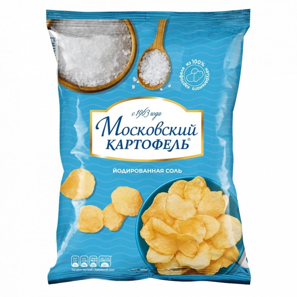 Чипсы картофельные Московский Картофель йод соль 60 г 77₽