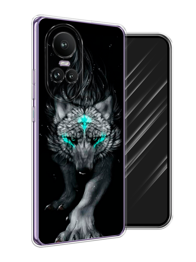 

Чехол Awog на Oppo Reno 10 Global "Волшебный волк", Черный;серый, 2514850-1