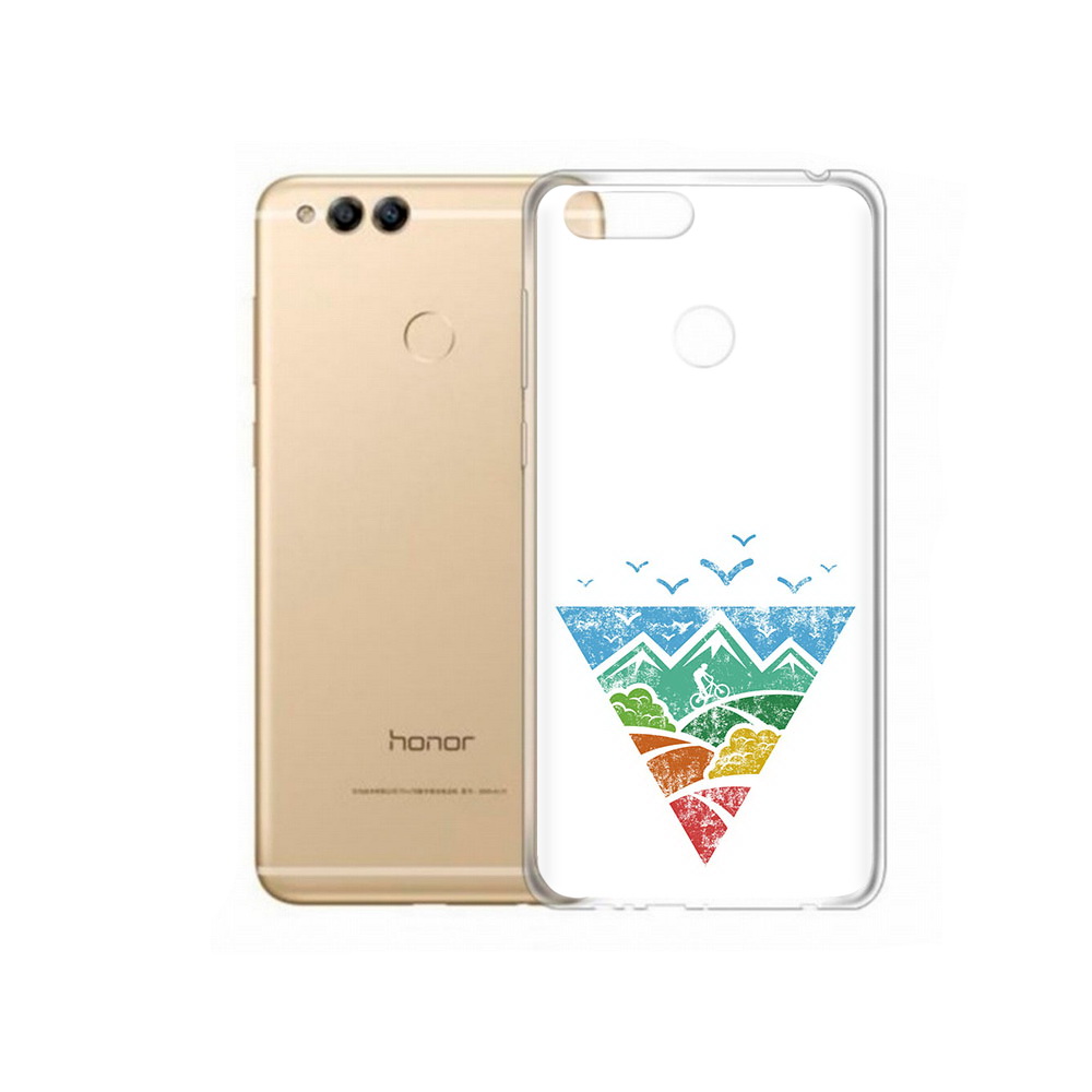 

Чехол MyPads Tocco для Huawei 7X Лес земля море чайки (PT94112.65.105), Прозрачный, Tocco