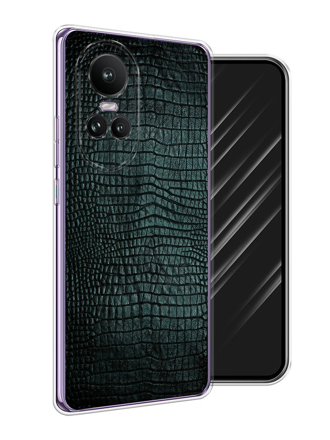 

Чехол Awog на Oppo Reno 10 Global "Черная змея", Черный;серый;голубой, 2514850-1