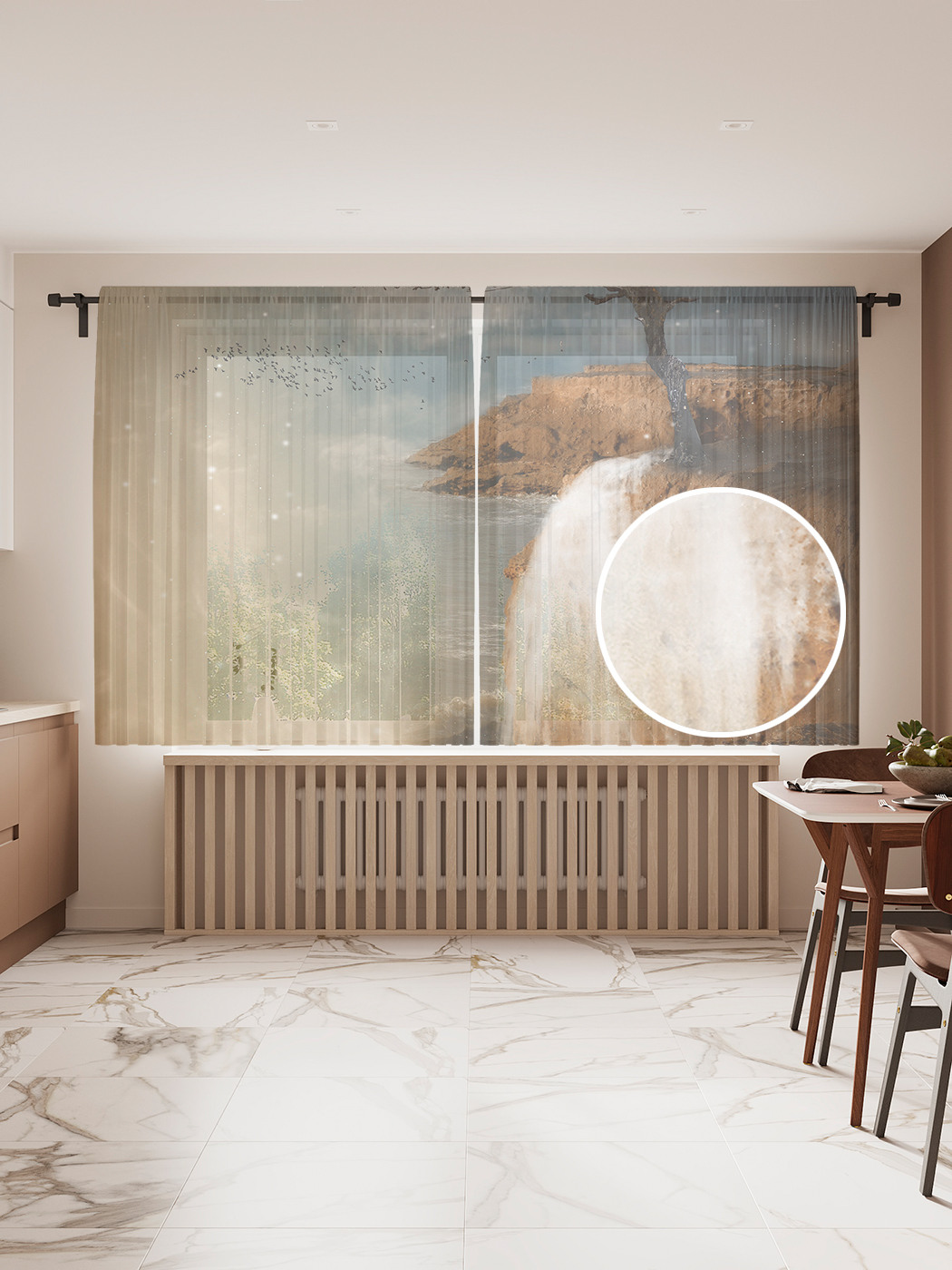 

Фототюль JoyArty "Звездный водопад", 145x180 см (2 полотна со шторной лентой + 50 крючков), Звездный водопад