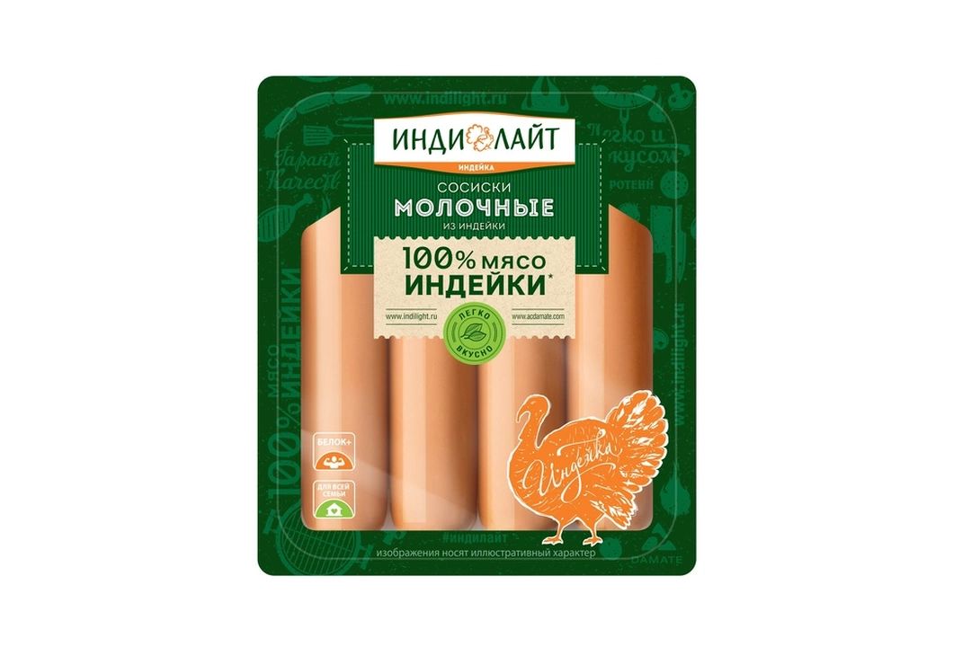 

Сосиски ВкусВилл из индейки с овощами вареные 300 г
