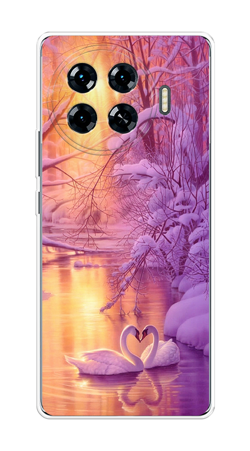 

Чехол на Tecno Spark 20 Pro Plus "Зима 1", Фиолетовый;желтый, 305050-1