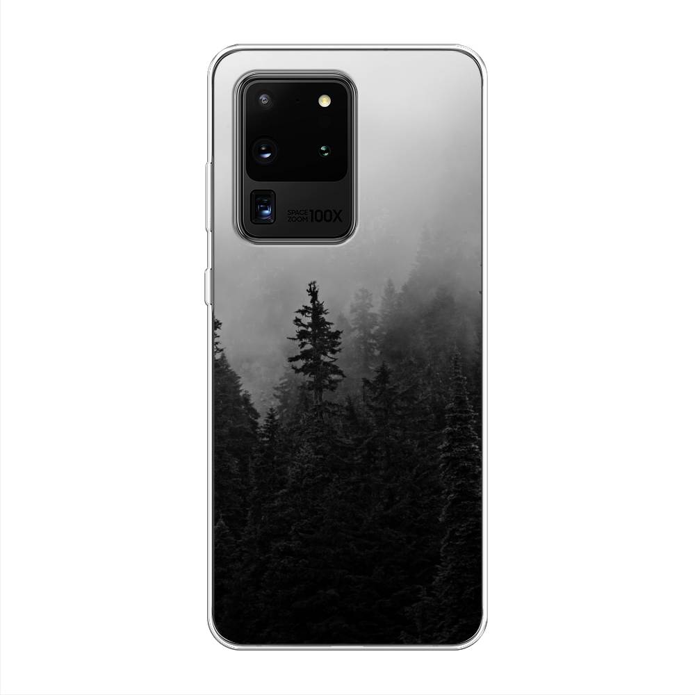 

Чехол на Samsung Galaxy S20 Ultra "Туманный лес", Серый;черный, 29450-2