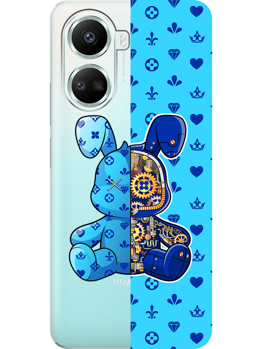 

Силиконовый чехол на Huawei nova 10 SE с принтом "Голубой Кролик с механизмом", Прозрачный;голубой;синий, 762091871