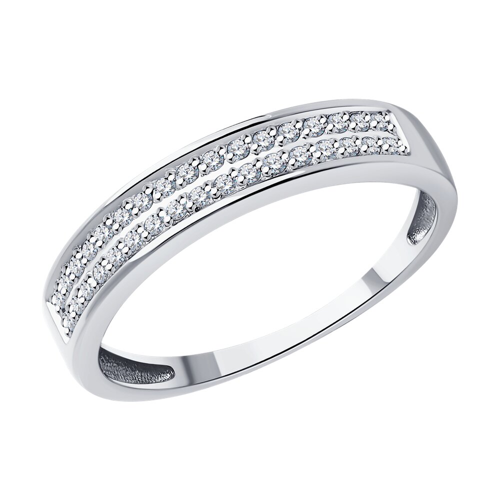 

Кольцо из белого золота р. 17,5 Diamant 52-210-01922-1, бриллиант, 52-210-01922-1