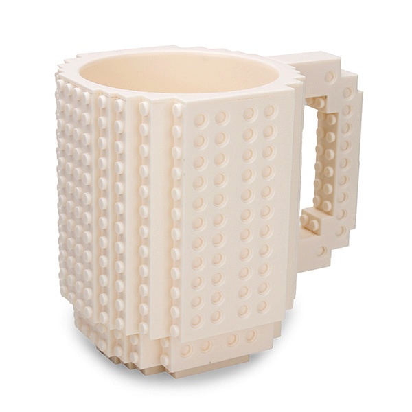 фото Кружка build-on brick mug «конструктор» с деталями, белая mug7 lele