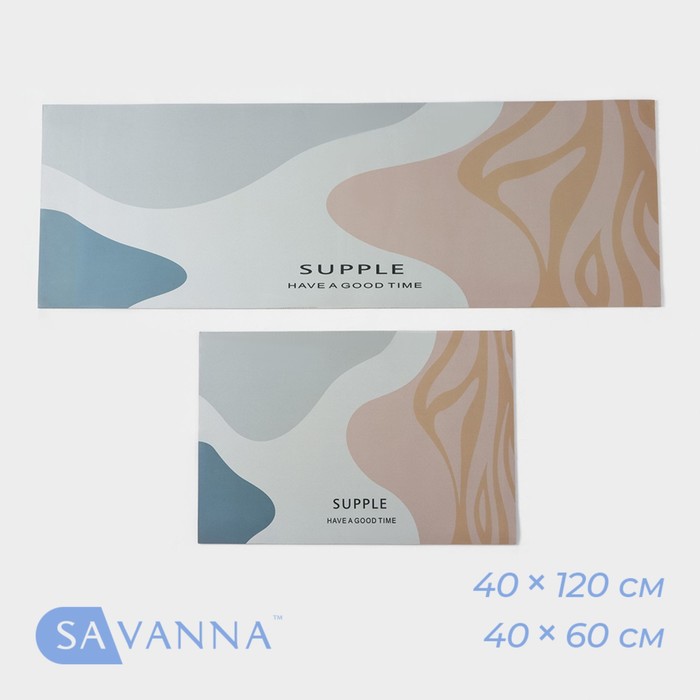 

Набор ковриков SAVANNA Роузи, 9643335, 2 шт, 40х120, 40х60 см