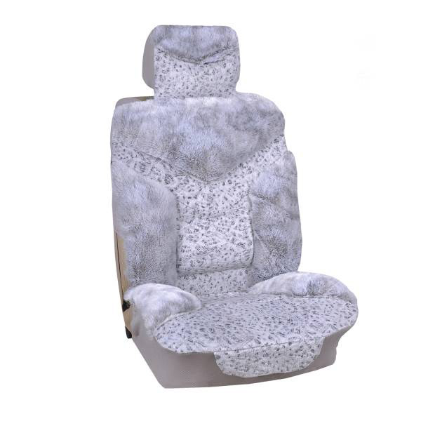 фото Чехлы сиденья меховые искусственные 5 предм. skyway arctic серый 1049