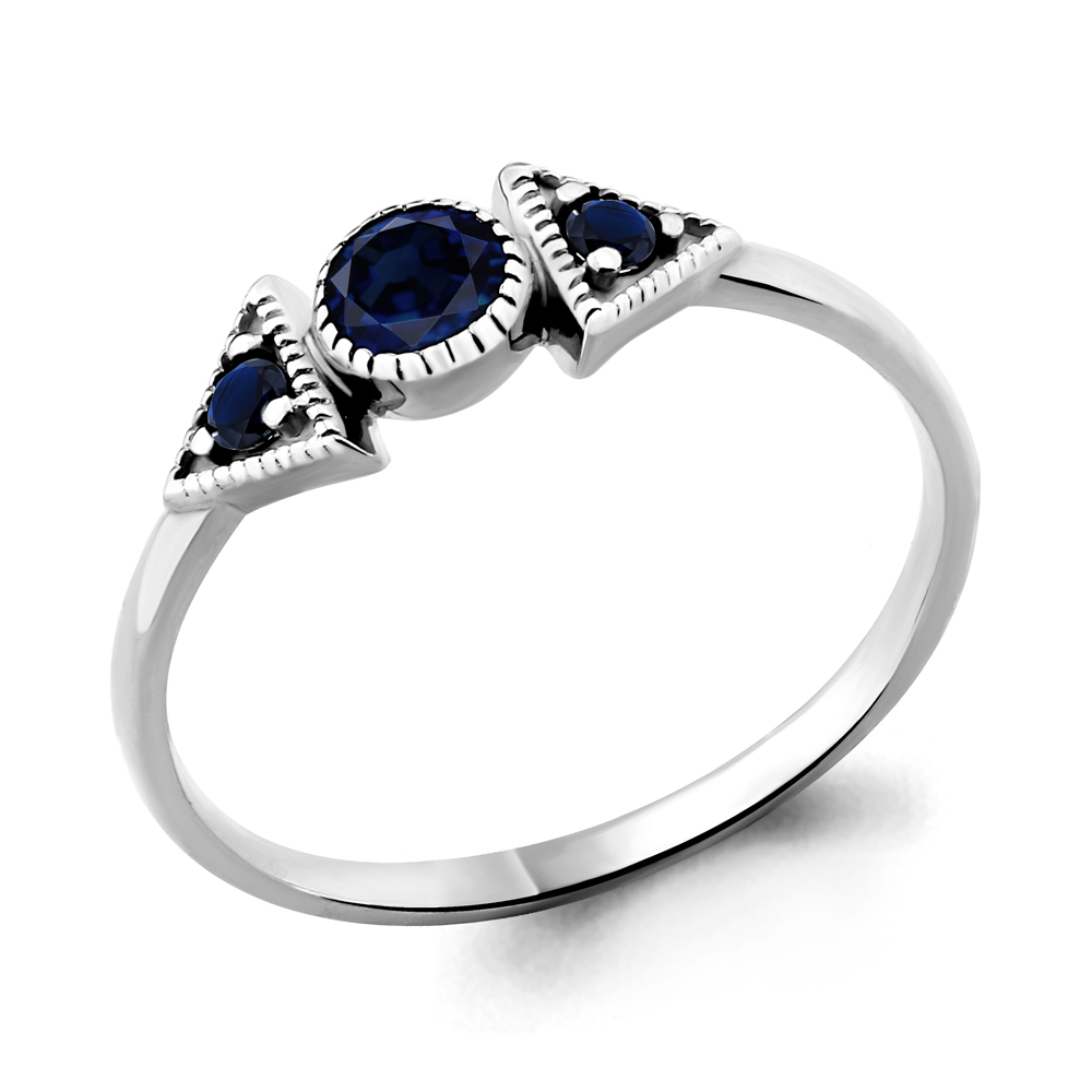

Кольцо из серебра с сапфиром р.  Aquamarine 68041Б_925_р, 68041Б_925_р
