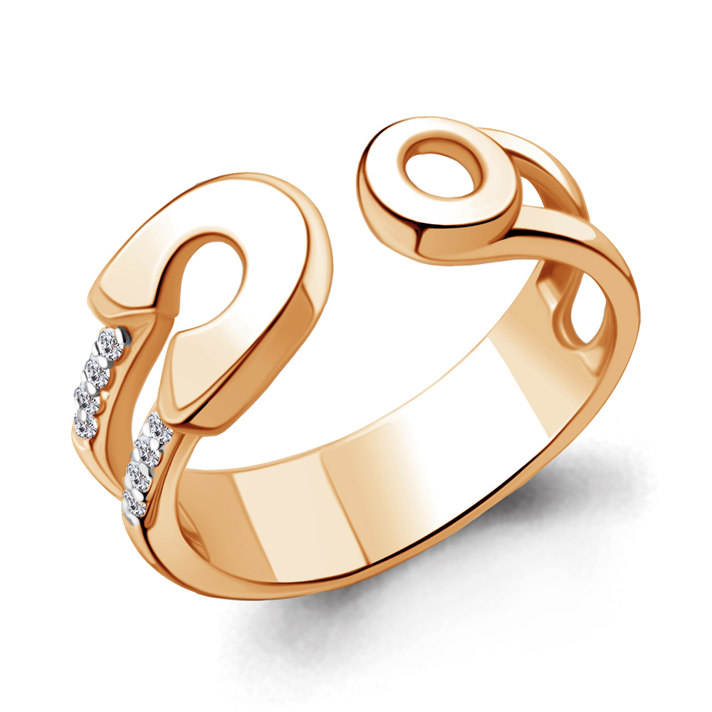 

Кольцо из серебра с фианитом р.  Aquamarine 68047А_925_з, 68047А_925_з