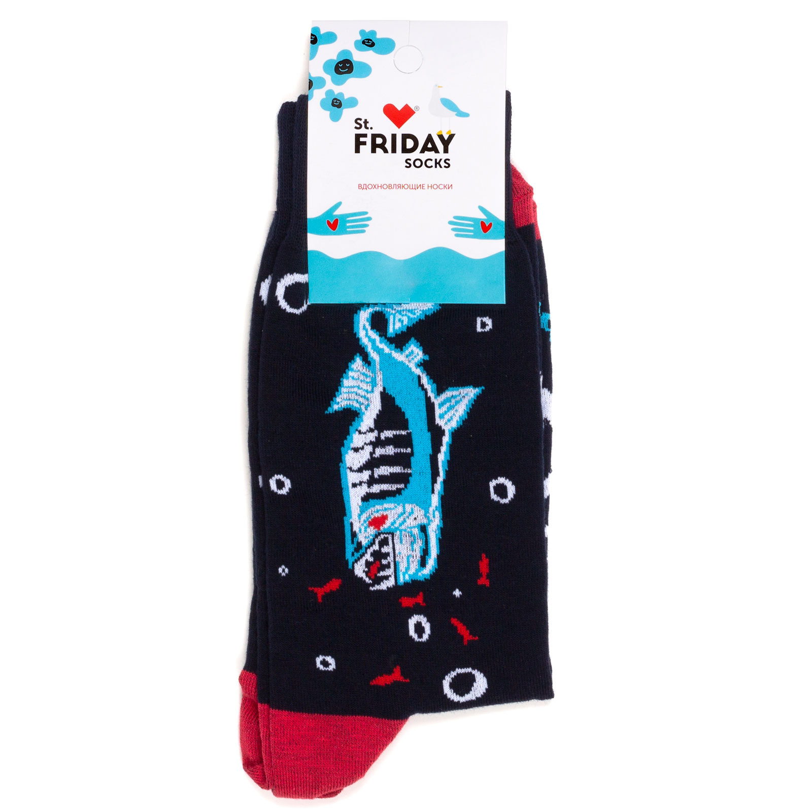 

Носки унисекс St. Friday Socks Левиафан черные 34-37, Черный, Левиафан