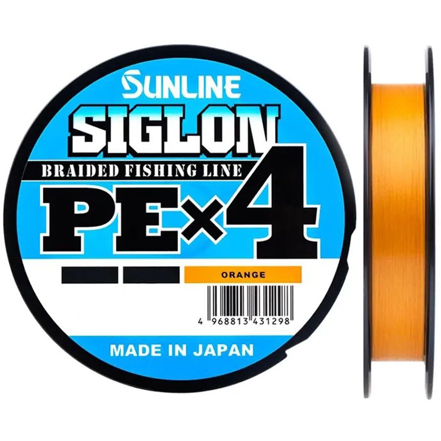 Шнур плетеный Sunline Siglon x4 150 м 0.153 мм 6.0 кг цвет оранжевый