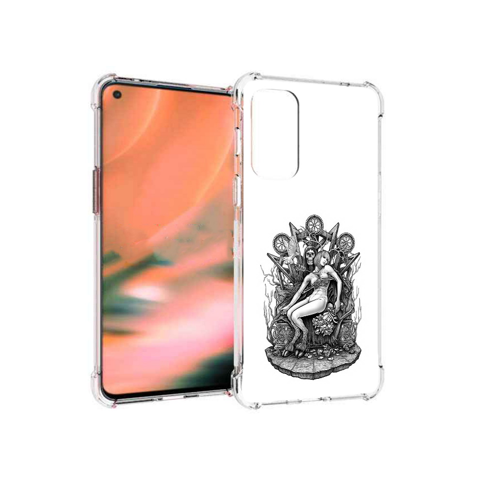 

Чехол MyPads Tocco для OnePlus Nord 2 5G девушка на троне (PT161451.125.309), Прозрачный, Tocco