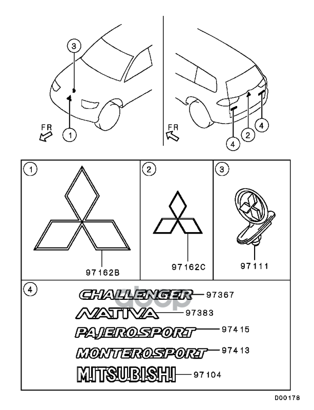 

ЭМБЛЕМА ТРИ РОМБА [ORG] Mitsubishi 7415a368