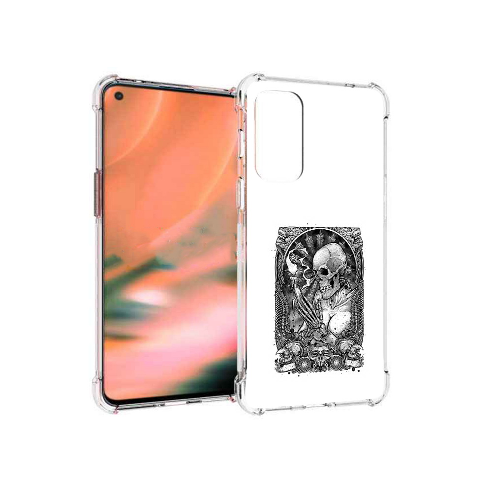 

Чехол MyPads Tocco для OnePlus Nord 2 5G девушка скелет (PT161451.125.316), Прозрачный, Tocco