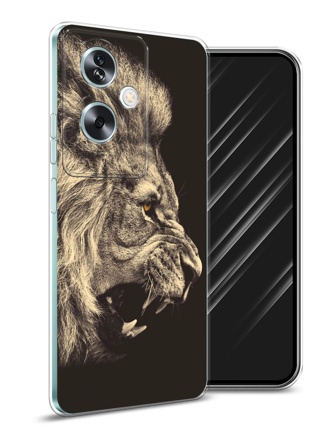 

Чехол Awog на Oppo A79 5G "Львиный рык 2", Бежевый;черный, 2515650-1