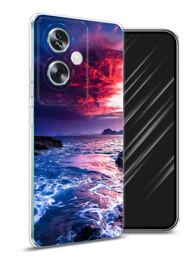 

Чехол Awog на Oppo A79 5G "Волны 1", Розовый;синий, 2515650-1